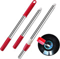 Extended Spin Mop Replacement Mop Handle, Upgraded 60-inch 360 Degrees Rotating Telescopic Replacement Mop Stick for Spin Mop Bucket Cleaning System Floor Cleaning (Plastic Disc, Red)