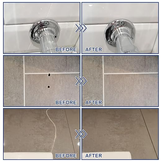 Tile Repair Kit, Ceramic Tile Chip Repair Kit(Color Match), Porcelain Repair Kit with Super Strong Adhesion, Fix Chips, Cracks and Holes on Ceramic Tile, Porcelain, Acrylic, Fiberglass, Enamel