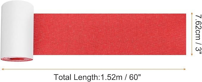 Repair Patches Repair Tape Self-Adhesive DIY Repair Patch Linen Gear Patch for Sofa, Furniture, Chair, Clothing,Tents,3x60 Inch,Red
