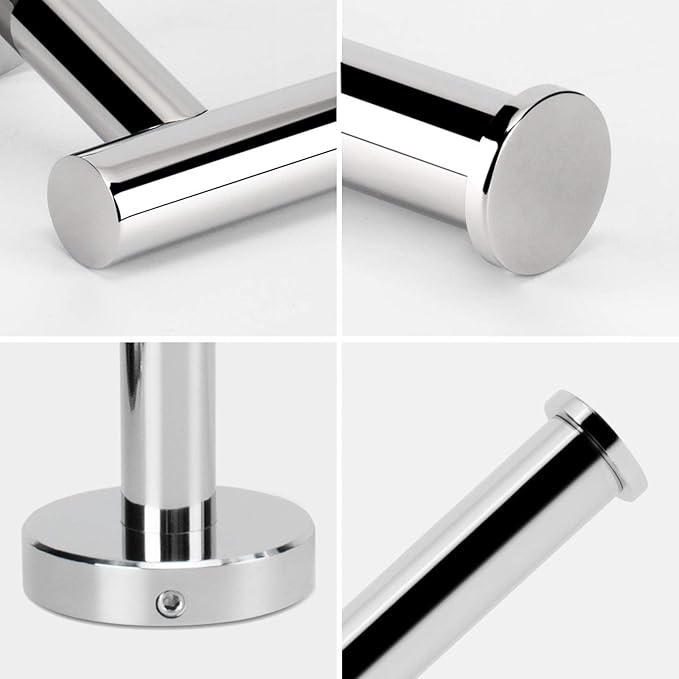 NearMoon Bathroom Toilet Paper Holder, Premium SUS304 Stainless Steel Rustproof Wall Mounted Toilet Roll Holder for Bathroom, Kitchen (10 Pack, Chrome Finish)