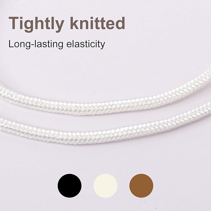 500 Feet 1/4 Inch White Polyester Rope, 6 mm Polypropylene Utility Rope for Kayaking, Camping, Home Decor