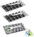 3 Pack Stainless Steel Ice Cube Trays, 18 Slot Ice Tray with Easy Release Handle Detachable Ice Trays for Easily Making Various Ice Cubes and Frozen Foods 10.9x4.4x2.2 inches