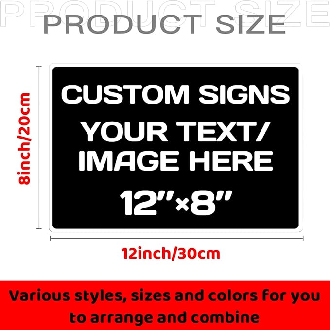 customizable sign,Aluminum Weatherproof Metal Sign Multiple Sizes Custom Personalized Text And picture Here,Traffic Regulation Horizontal Street Signs,hazard sign,garden sign,custom door sign,