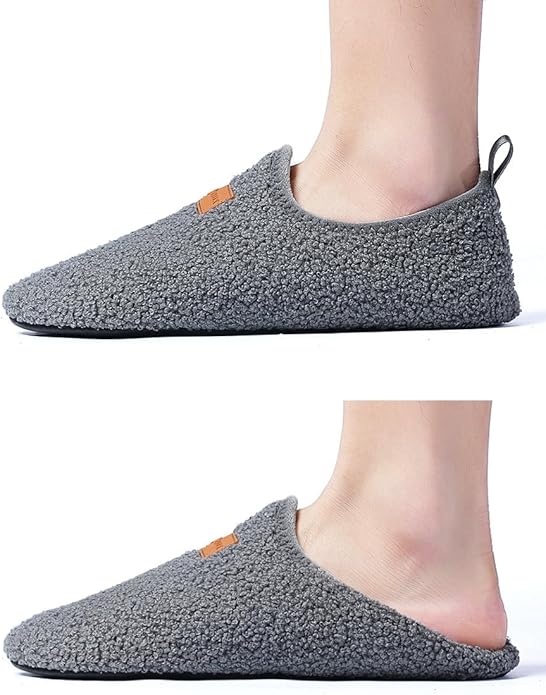 QZKDM Lightweight Slip on Grip Indoor House Slippers Barefoot Non Slip Home Exercise Yoga Shoes for Men Women