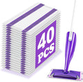 40 Pack Disposable Mop Pad Refills for Wet Jet Spray Mop Pads, Wet Jet Pads for All Purpose Multi-Surface Hardwood Floor Cleaning, 4 Layers Thickened Durable and Heavy Duty Absorbent