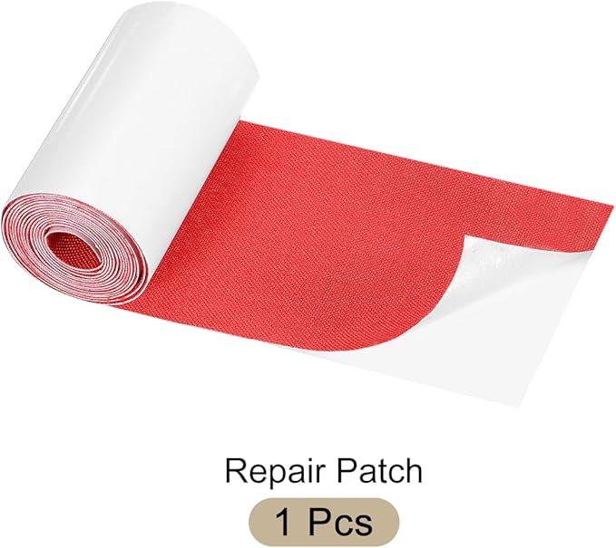 Repair Patches Repair Tape Self-Adhesive DIY Repair Patch Linen Gear Patch for Sofa, Furniture, Chair, Clothing,Tents,3x60 Inch,Red