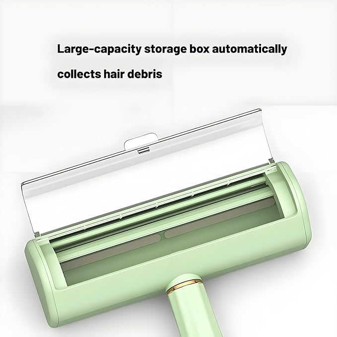 Pet Hair Remover Lint Roller - Washable Reusable, Static Adsorption for Cat Dog Hair Removal On Furniture, Sofas, Bedding, Carpets，Pet Hair Removal Tool，Dog Hair Remover，Lint Remover (Green)
