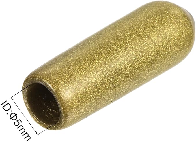 uxcell 20pcs Rubber End Caps 3/16"(5mm) ID Vinyl Round Tube Bolt Cap Cover Thread Protectors Gold