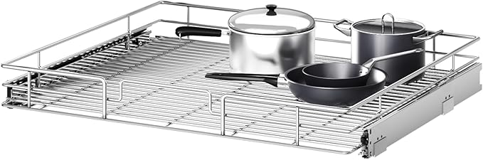 Pull Out Cabinet Organizer 30" W x 21½" D, Heavy Duty Cabinet Pull Out Shelves, Slide Out Drawers Organization for Kitchen Cabinets Bathroom