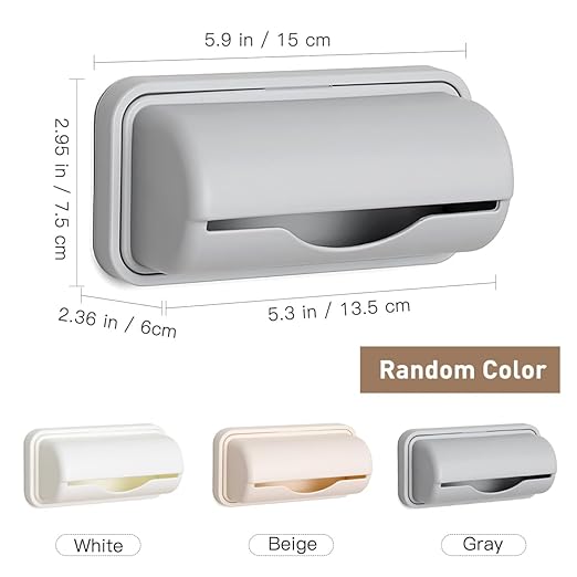 Cabilock 3Pcs Wall-Mounted Trash Bag Storage Box Adhesive Garbage Bag Containers with Easy for Kitchen and Bathroom Organization