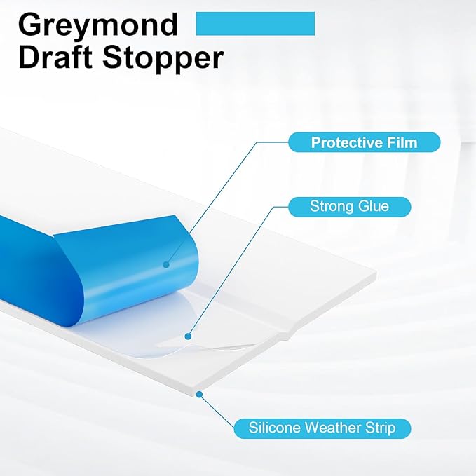 Weather Stripping Door Seal, Silicone Strip for Frame and Gaps Draft Stopper,Glass Shower Door Sweep, White, 20 Feet x 1 Inch