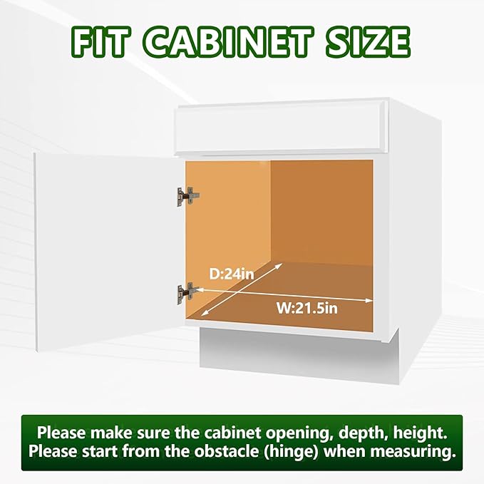 LOVMOR Pull Out Cabinet Organizer 20"W x 21"D, Kitchen Cabinet Pull Out Shelves Slide Out Storage…