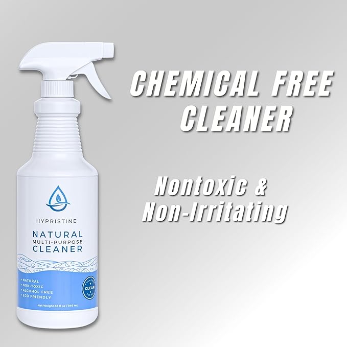 PURE Hypochlorous Acid Spray, Multi-Purpose Cleaner, Superior Shelf Life, 0% Bleach, 0% Alcohol, Food Contact Safe, Eliminate Non-Living Allergens, Remove Pet Odor, Clean Any Surface