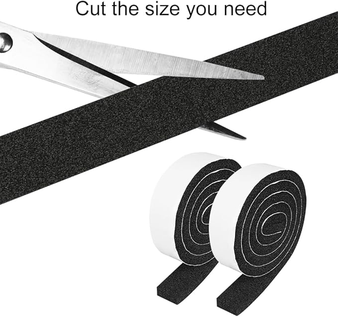 2 Rolls 1/2 Inch W 1/4 T Weather Stripping Air Conditioner Open Cell Foam Seal Tape, Window Insulation High Resilience Seal Strip for Doors Window,Total 32FT