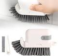3 in 1 Groove Cleaning Brush, 2025 New Multifunction Window Track Cleaner Brush, Hanging Hard Bristle Cleaner Brushes for Kitchen (Grey)