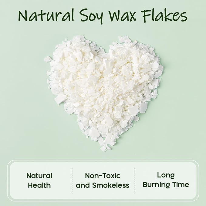 UNOTENA Soy Wax Flakes for Candle Making, Natural Candle Wax, Farm-Sourced, No Additives, Safe and Pure, 10LB