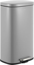 happimess HPM1011D Curtis 8-Gallon Step-Open Trash Can, Fingerprint Resistant, Modern, Minimalistic for Home, Kitchen, Laundry Room, Office, Bedroom, Bathroom, Fog Gray