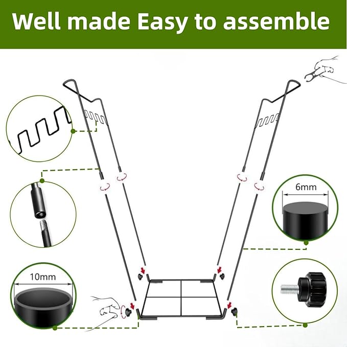 Trash Bag Holder Stand 45 Gallon Outdoor Leaf Bag Stand with 25 Pcs 40 Gallon Trash Bags Metal Garbage Bag Frame Holder for Leaves Camping Yard Garden Weeding Lawn Party