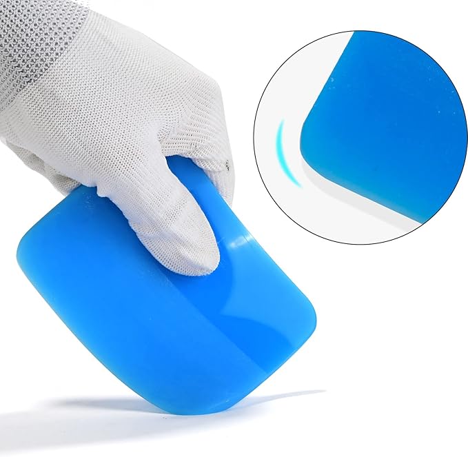 NEWISHTOOL Soft PPF 5in1 Blue Set - Anti-Scratch Rubber Squeegee Kit for Car Vinyl Wrap Tint Film Paint Protection Coating Installing, Different Sizes TPU Scraper Tool Packed in Box