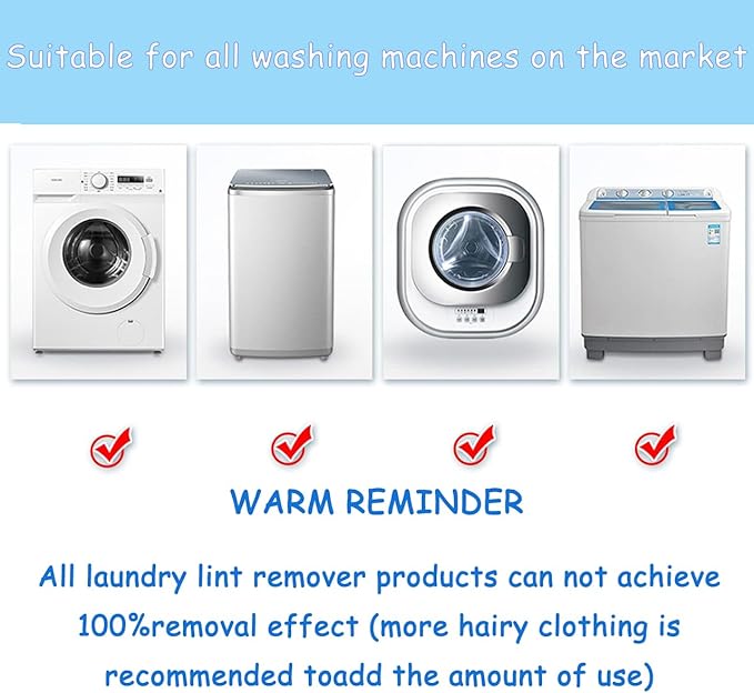 6PCS Reusable Pet Hair Remover for Laundry - Washing Machine Lint Catcher & Dryer Balls, Effectively Removes Dog Cat Hair Fur from Clothing Bedding, Dander Lint Remover Tool,Pet Hair Catcher