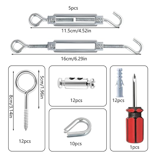Turnbuckles for Cables Wire, 1/8" X 100Ft Green PVC Coated Wire Rope Kit, Multi-use Steel Cable for Grape Vines/Clothes Line Outdoors for T Post/String Light Hanging/Garden Cable