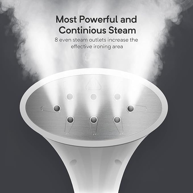 Steamer for Clothes, 1500W Standing Garment Steamer with 35s Fast Heating, 2.5L Water Tank for 1.5H Steaming, Adjustable Height Stand with Clothes Hanger, Professional Wrinkle Removal