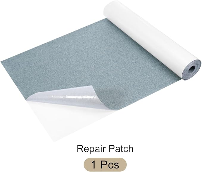 Repair Patches Repair Tape Self-Adhesive DIY Repair Patch Linen Gear Patch for Sofa, Furniture, Chair, Clothing,Tents,17x158 Inch,Deep Blue
