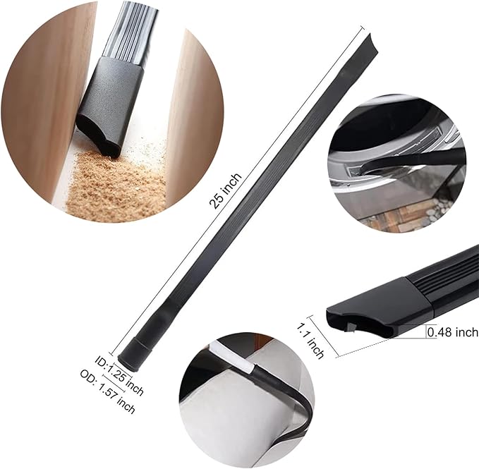 12 Pcs Universal Vacuum Attachments for Shop Vac Accessories, 1 1/4" to 2 1/2" Vacuum Cleaning Tools Kit, Dirt Remover for Home Air Vents Corner Pets Drawer Car Dusty Vacuum Brush Attachment