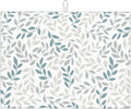 Grey And Blue Leaves Branches Microfiber Absorbent Reversible Dish Drying Mat For Kitchen Counter Xl Large Pad 18 X 24 Inch