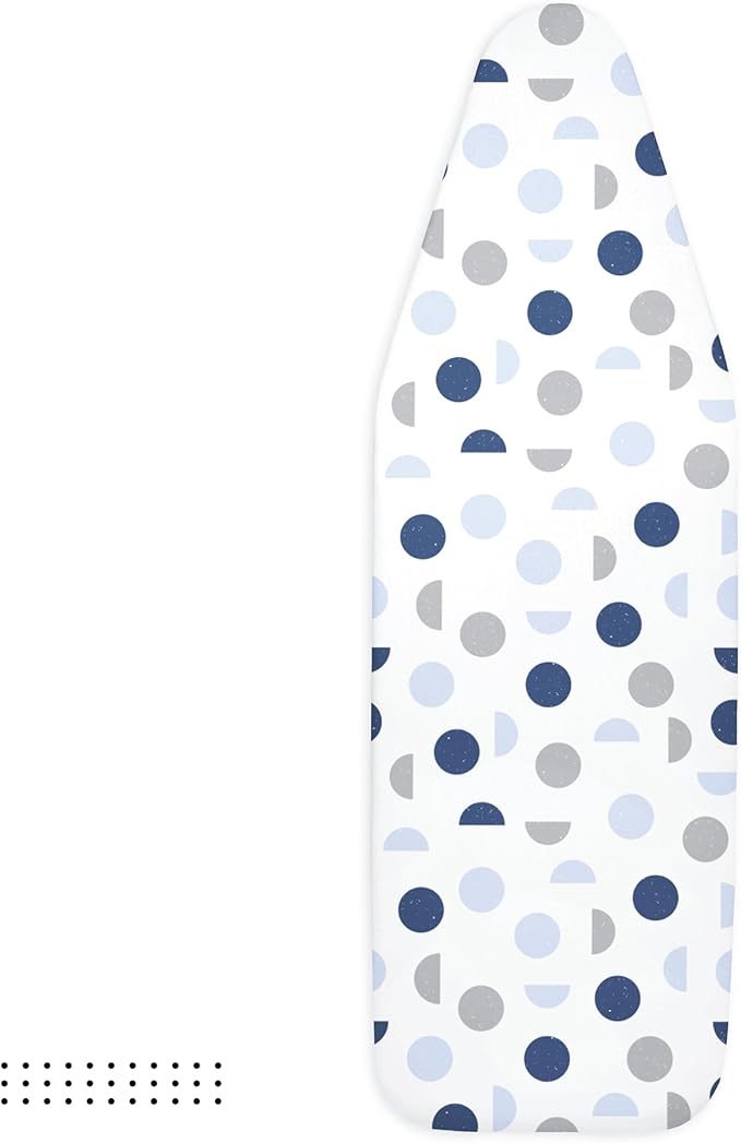 Encasa XO Ironing Board Cover and Pad 42"x14" - Thick 3mm Felt Padding, Drawstring Tightening & Lock, Easy Fit, Scorch & Stain Resistant, Fits Medium Ironing Board - Blue Moon