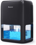 BREEZOME 60 OZ Dehumidifiers for Home, Dual-Semiconductor Quiet Dehumidifier with Timer Auto-Off Sleep Mode 7 Colors Light Portable Small Dehumidifiers for Bathroom, Cloakroom, RV, Black
