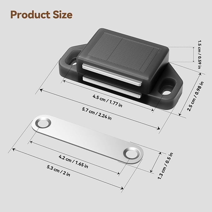 Cabinet Magnetic Catch Door Latch 30LB for Kitchen Drawer Magnets to Stay Closed Magnetic Catch Closet for Drawer（Black 18 Pack）