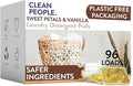 The Clean People Laundry Detergent Pods - Hypoallergenic Laundry Pods - Ultra Concentrated, Recyclable Packaging, Stain Fighting - Sweet Petals, 96 Pack