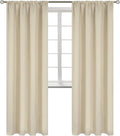 BGment Beige Room Darkening Curtains 84 Inches Length - Rod Pocket Thermal Insulated Blackout Curtain Drapes for Bedroom Living Room, 42 x 84 Inch, 2 Panels, Beige