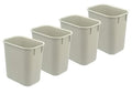 Acrimet Wastebasket, Deskside Bin, 3.25 Gallon/13 Quart/ 12 Liter (Plastic) (Light Gray Color) (Set of 4)
