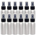 2 fl oz Aluminum Bottle with Black Spray Cap (12 Pack)