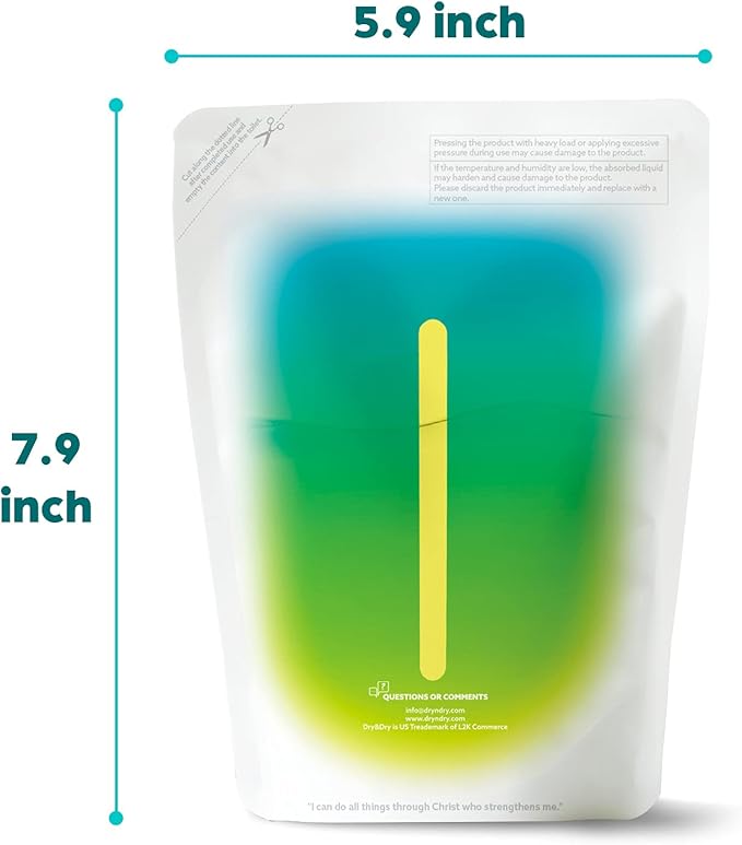 Dry & Dry 50 Packs Standing Moisture Absorbers to Control Excess Moisture for Basements, Closets, Bathrooms, Laundry Rooms - Moisture Absorbers, Standing Moisture Absorbers