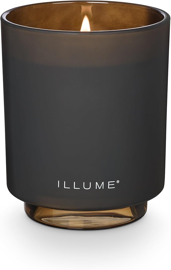 ILLUME Refillable Boxed Glass Candle, Woodfire