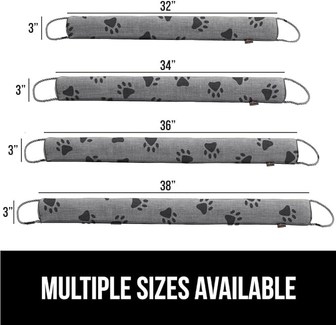 GORILLA GRIP Door Draft Stopper for Bottom of Doors, Weather Stripping Seal Blocks Hot Air, Noise, Bugs, Keeps Cold AC in, Sound Proofing Easy Install Gap Filler, Home Essentials, 38 Inch, Paws