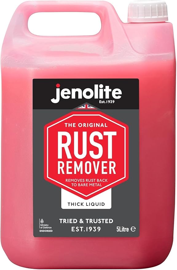 JENOLITE Rust Remover for Metal - Fast Acting No Drip Thick Liquid - Industrial Strength, Removes Rust Back to Bare Metal - 1.32 Gallon (5 Liter)