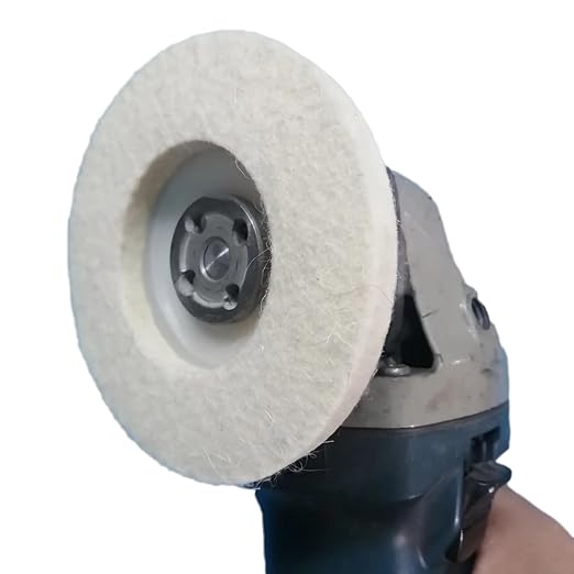 5 Pcs 4.5 Inch Wool Felt Polishing Wheel Disc,Wool Polishing Wheel Disc for 7/8 Inch Angle Grinder, for Metal Aluminum,Stainless Steel, Chrome, Jewelry, Wood, Plastic, Ceramic, Glass