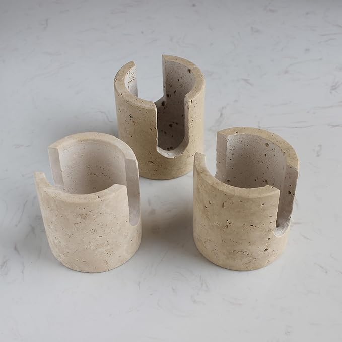 Natural Travertine Sponge Holder for Kitchen Sink, Drying Rack, Compact Sink Caddy Organizer (Beige Travertine)