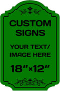 Personalized Aluminum Metal Signs - Weatherproof, Custom Text & Picture, Multiple Sizes - Hazard, Garden, Custom Door & Business Signs