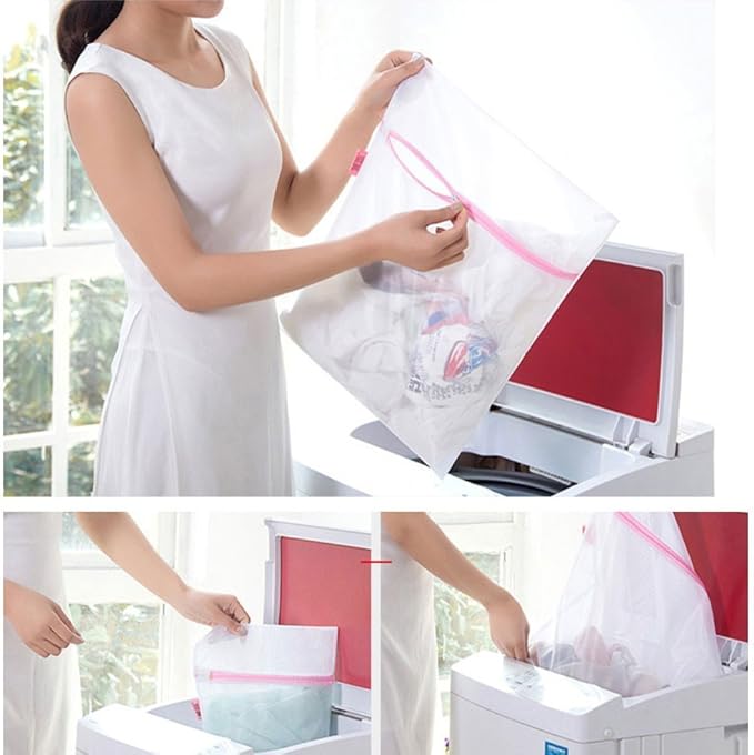 Mesh Laundry Bag, Kasiria 5 Pcs Washing Bags- for Laundry,Blouse, Hosiery, Stocking, Underwear, Bra and Lingerie, Travel Laundry Bag (X-Large)