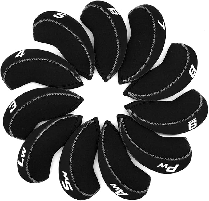 Golf Iron Covers for Golf Clubs Neoprene Golf Iron Cover Set 11pcs/10pcs Golf Iron Headcovers Golf Club Head Covers Fit All Brands