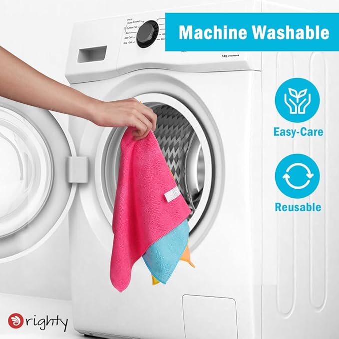 Orighty Microfiber Cleaning Cloth Pack of 120, Microfiber Towels for Cars, Highly Absorbent Car Cleaning Supplies, Lint Free Cloths Clean Rags for Car Care, House, Kitchen, 12x12 inch