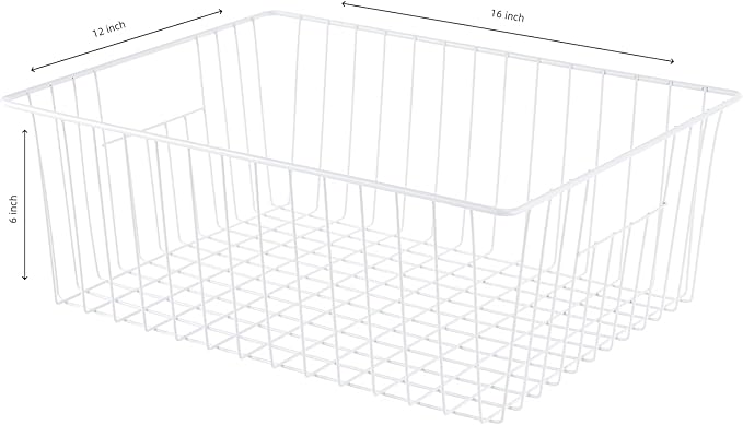 Freezer Organizer Bins, Upright Freezer Storage Blacks for 16, 17, 21 cu.ft Standup Freezer, Deep Freezer Organizer Bin with Hndle Add Space Easy Reach, White, 3Pack.