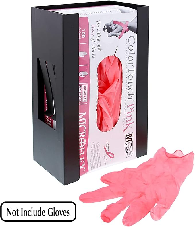 EMENTOL Magnetic Glove/Tissue Dispenser Holder Set, Black Glove Dispenser Wall Mount, Mount onto Tool Box or in Workshops