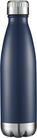 HASLE OUTFITTERS 17oz Stainless Steel Water Bottles, Vacuum Insulated Water Bottles Double Walled Powder Coated Reusable Metal Sports Water Bottles Keep Drinks Hot and Cold, Navy, 1Pack