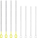 8-Piece Straw Cleaner Brush Set for Cleaning Straws - (4-Size) Extra Long Nylon Pipe Cleaners, Reusable Straw Cleaning Brush for Stanley Tumbler, Sippy Cup, Baby Bottle and Tubes (Type A)